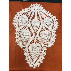 Unbranded Crochet Doily Off White‎ Pineapple Lace Vintage Handcrafted